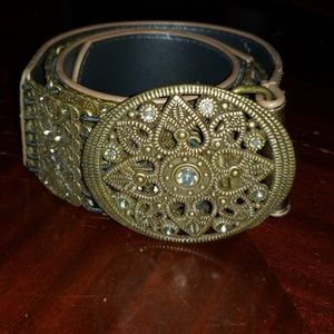 Metro 7 gold copper color and black  belt